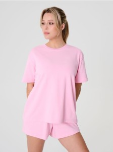Bluza z krótkim rękawem - różowy