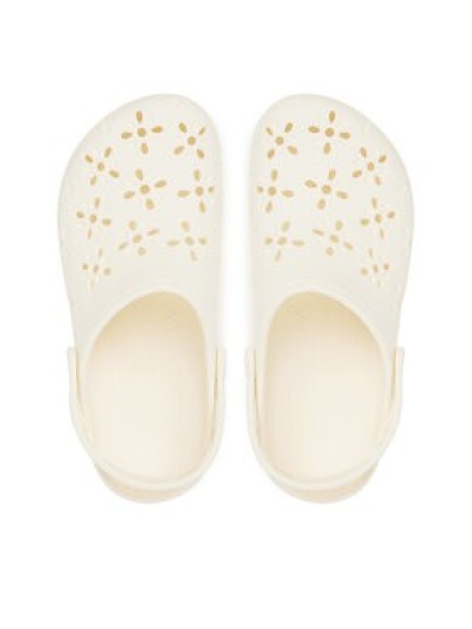 Crocs Klapki Classic Floral Cut-Out Clog 210927 Écru