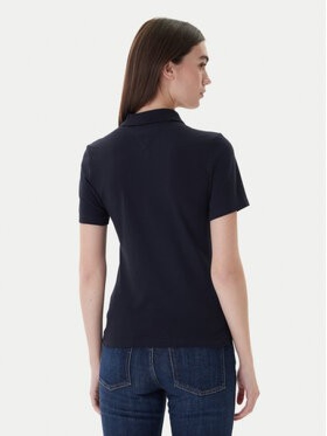 Tommy Hilfiger Polo 1985 WW0WW42047 Granatowy Slim Fit