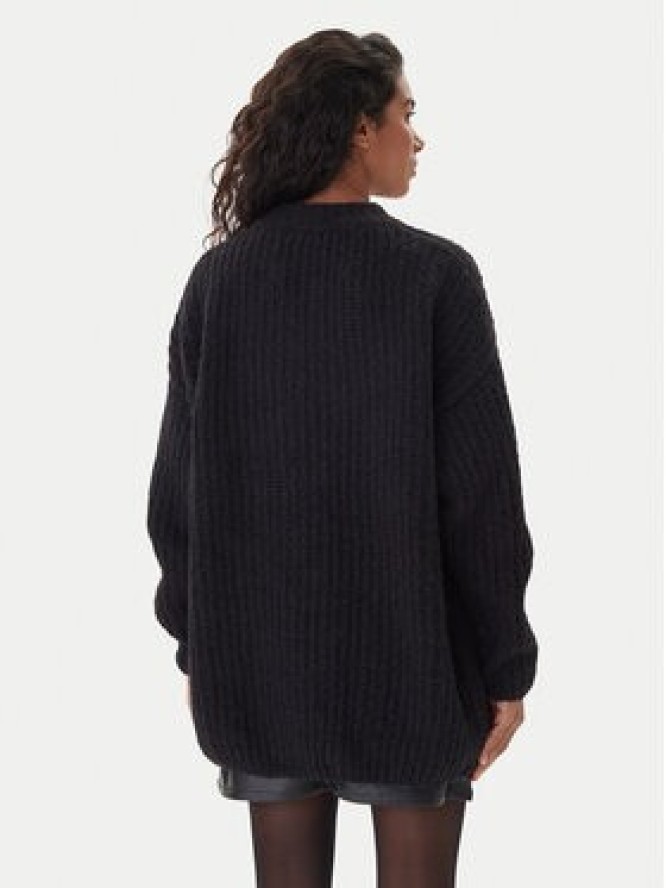 HUGO Sweter Sloguis 50548245 Czarny Oversize