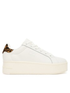 Tommy Jeans Sneakersy Tjw Flatform Leopard Sneaker EN0EN02930 Biały