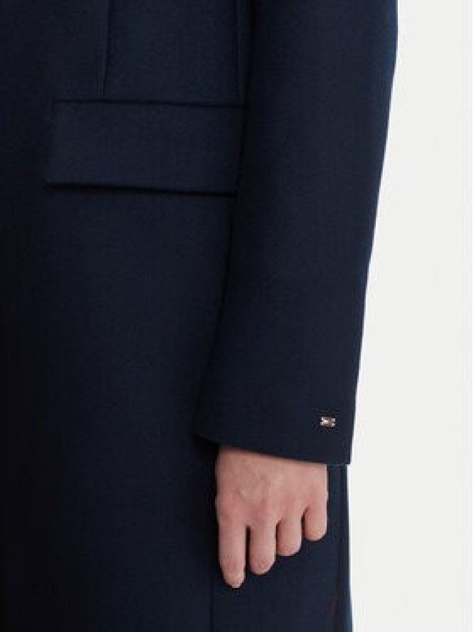 Tommy Hilfiger Płaszcz wełniany WW0WW46547 Granatowy Regular Fit