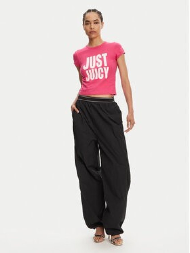Juicy Couture T-Shirt Just Juicy JCGCT125040 Różowy Slim Fit