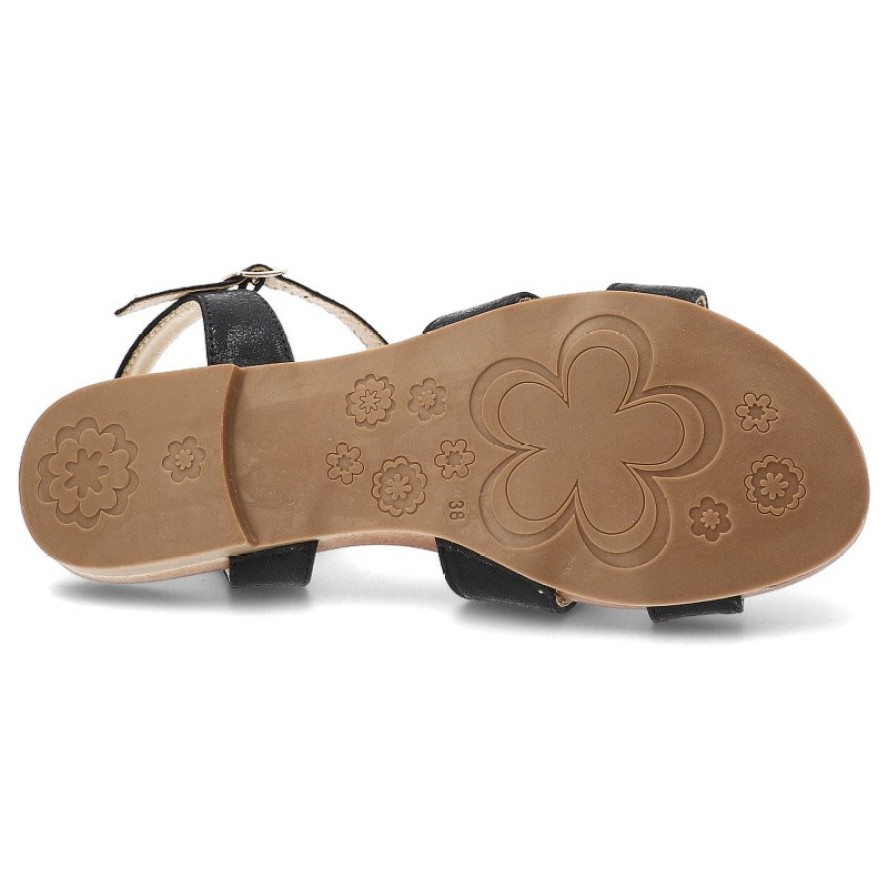 Czarne Sandały S.Barski Stylowe Obuwie Damskie