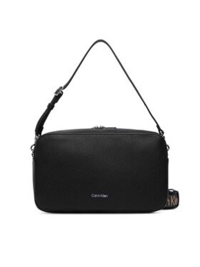 Calvin Klein Torebka Webbing 2X Strap Lg Camera Bag LV04F3642G Czarny