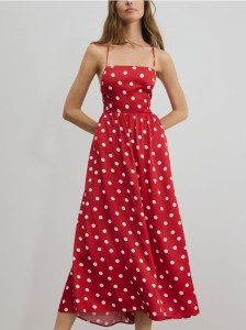 Sukienka z wiskozy - czerwony