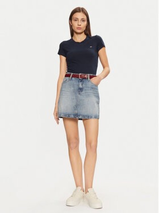 Tommy Jeans T-Shirt DW0DW20459 Granatowy Slim Fit