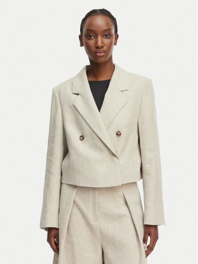 BOSS Marynarka Jojeka1 50560970 Beżowy jasny Oversize