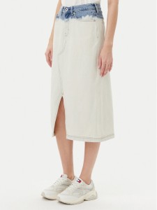 Karl Lagerfeld Jeans Spódnica jeansowa A2W12014 Écru Regular Fit