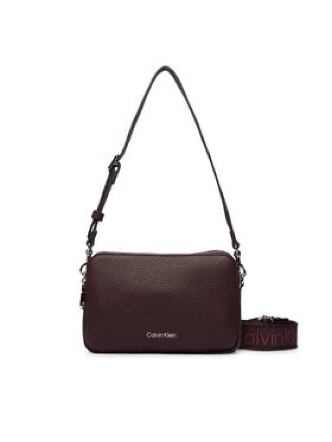 Calvin Klein Torebka Webbing 2X Strap Camera Bag LV04F3656G Brązowy