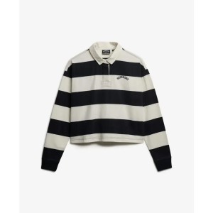 Polo w paski z długim rękawem dla kobiet Superdry Athletic Essentials