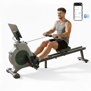 Wioślarz Magnetyczny Domowy Koło 2,4 kg 16 Poziomów Kompatybilny z Aplikacjami