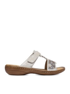 Rieker Klapki CEO-608K2-40 Srebrny