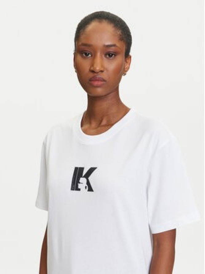 Karl Lagerfeld Jeans T-Shirt A3W17094 Biały Regular Fit