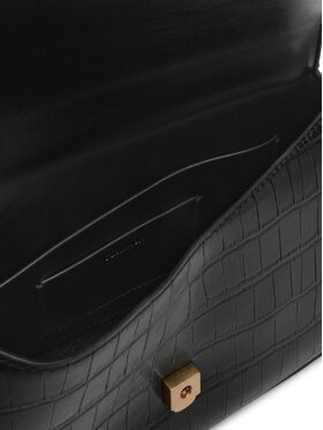 Calvin Klein Torebka Ck Croc Conv Chain Medium Bag LV04F3284G Czarny