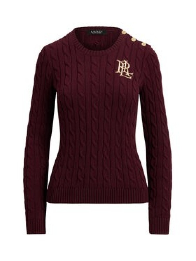 LAUREN RALPH LAUREN Sweter 200932223015 Bordowy Slim Fit