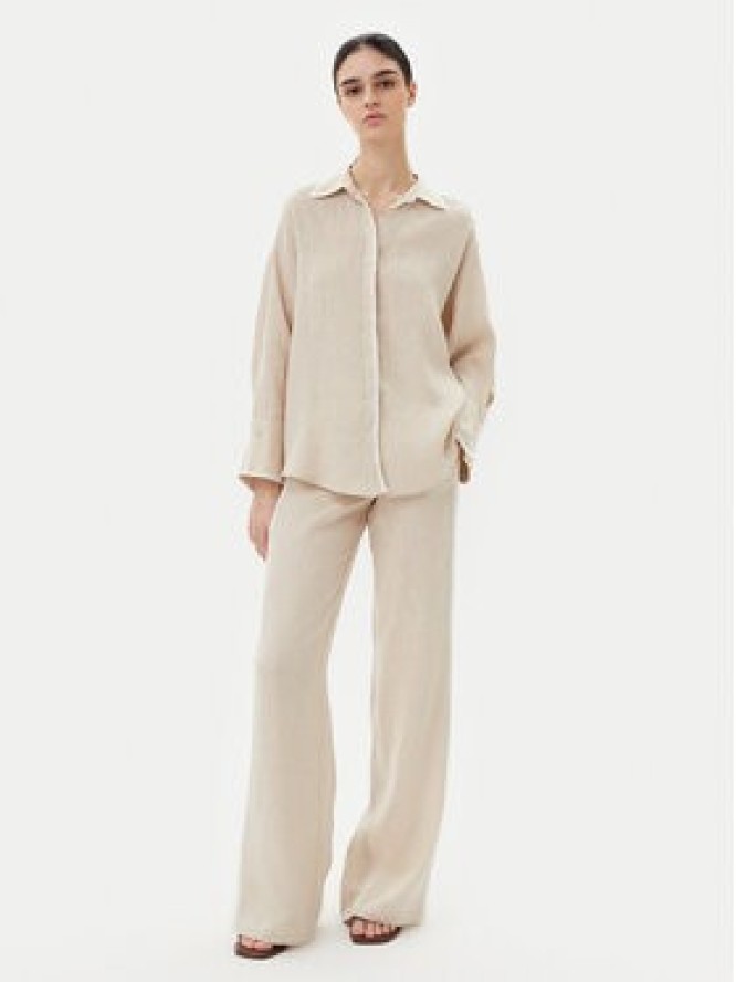 ICONA Spodnie materiałowe RP5LE005 Beżowy Relaxed Fit