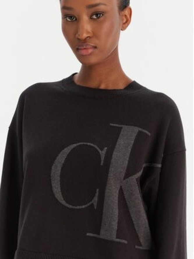 Calvin Klein Jeans Sweter Smooth LV047E304G Czarny Regular Fit