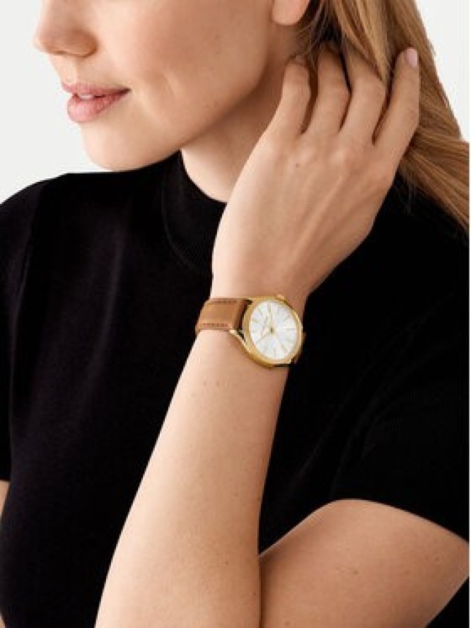 Michael Kors Zegarek Slim Runway MK7543 Brązowy