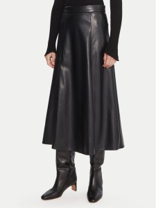 Marella Spódnica z imitacji skóry Vally 2525776022 Czarny Regular Fit