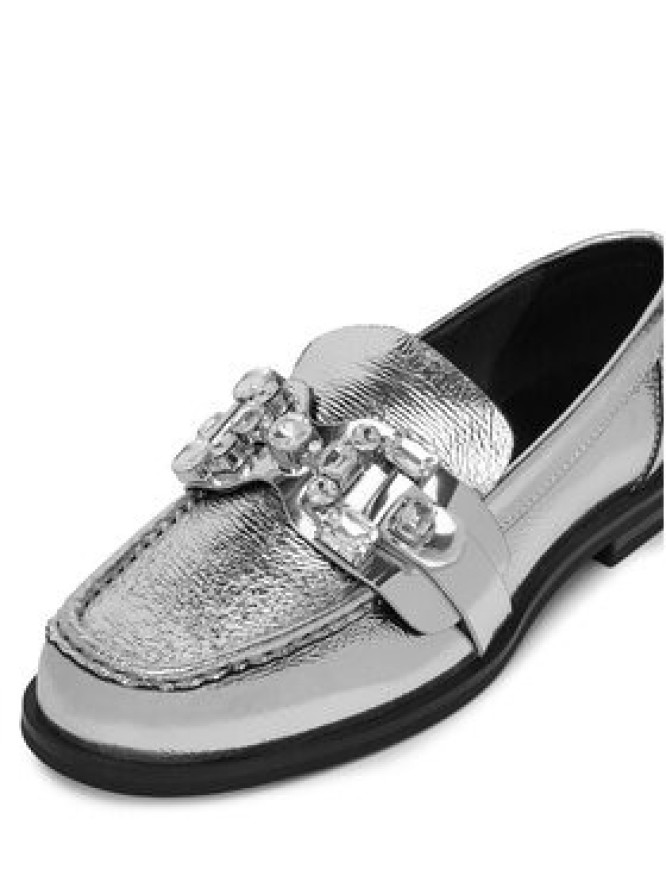 Eva Minge Loafersy AMARYLLIS-V1792B-315 Srebrny