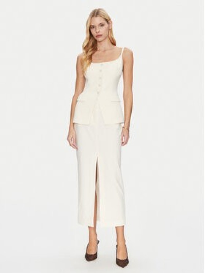 Simona Corsellini Spódnica ołówkowa P25CPGO01501 Beżowy Slim Fit