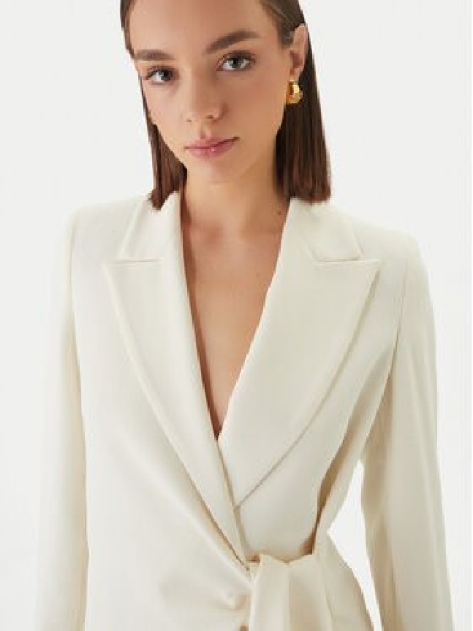 Marella Marynarka Meandro 2613041053 Écru Slim Fit