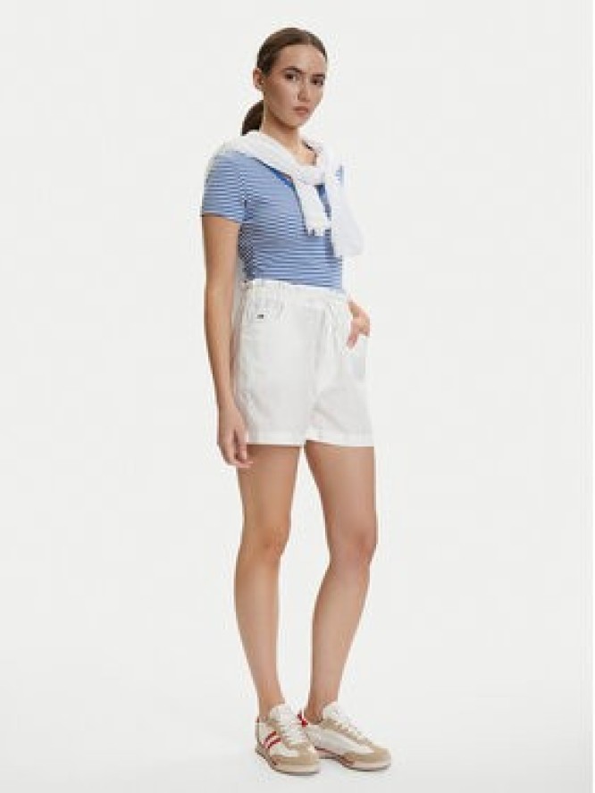Tommy Jeans Szorty materiałowe DW0DW22227 Biały Regular Fit