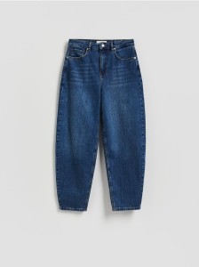 Jeansy barrel leg - niebieski