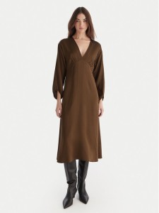 ViCOLO Sukienka koktajlowa TF0250 Brązowy Regular Fit