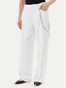 PINKO Jeansy 104601 A2DO Biały Relaxed Fit