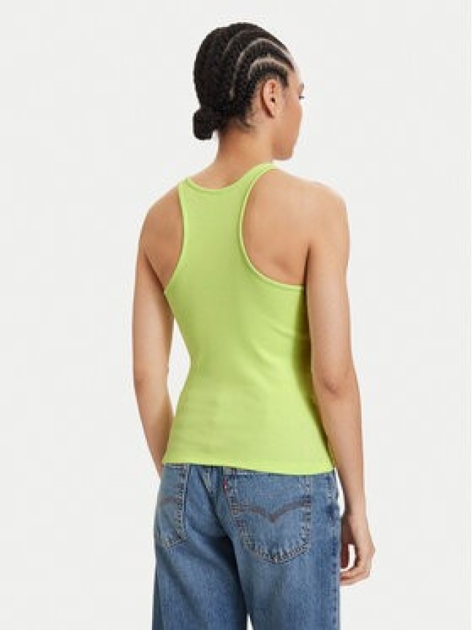 Tommy Jeans Top Racerback DW0DW22264 Zielony jasny Slim Fit