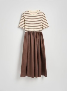 Sukienka midi - brązowy