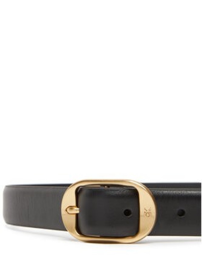 Calvin Klein Pasek Damski Forged Pin Belt 25Mm LV04K7014G Czarny