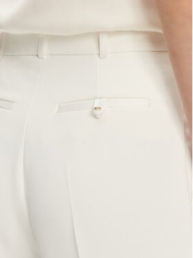 Elisabetta Franchi Spodnie materiałowe PA-081-51E2-V360 Biały Regular Fit