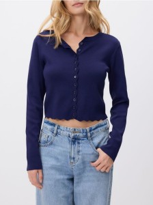 Kardigan z wiskozą - granatowy