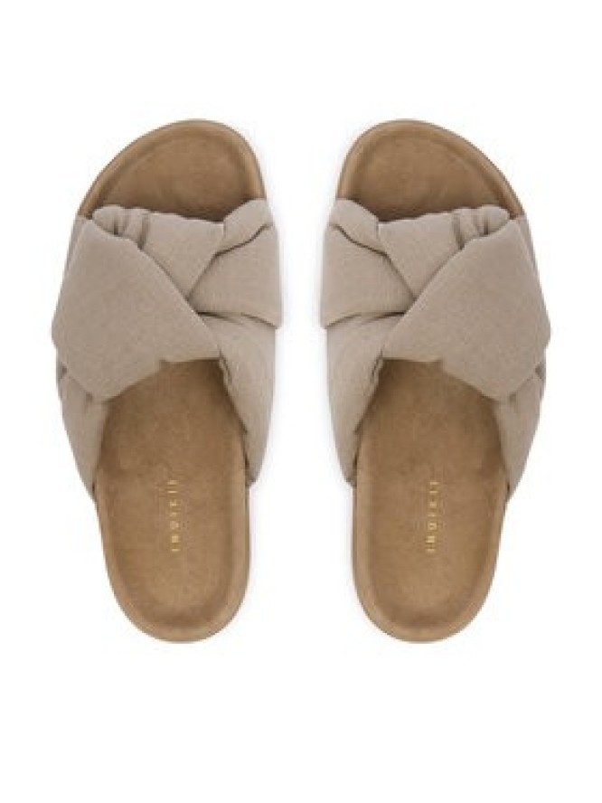 Inuikii Klapki Oversized Linen Knot 1004.003.0171.250 Beżowy