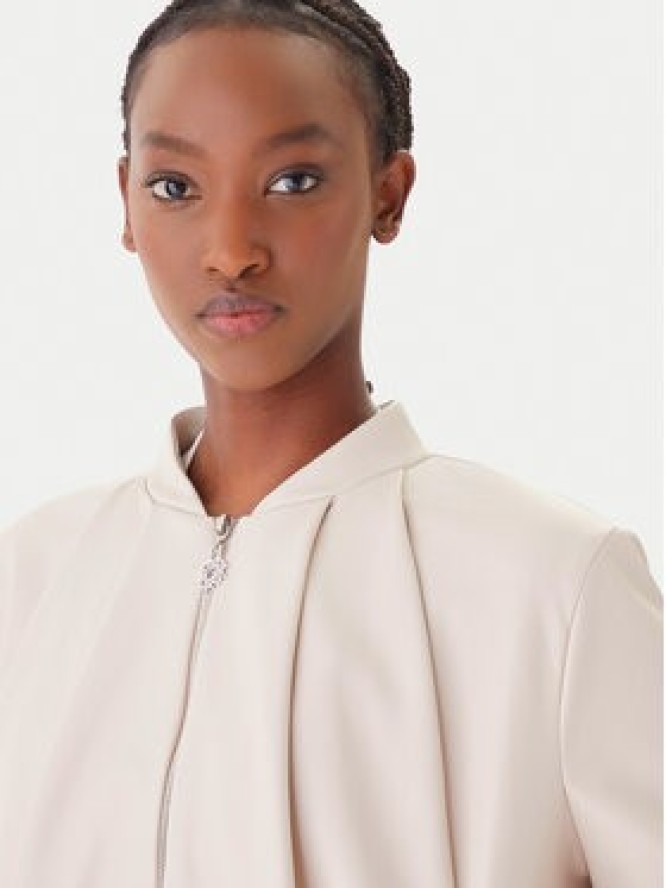 Rinascimento Kurtka z imitacji skóry CFC0127530003 Beżowy Relaxed Fit