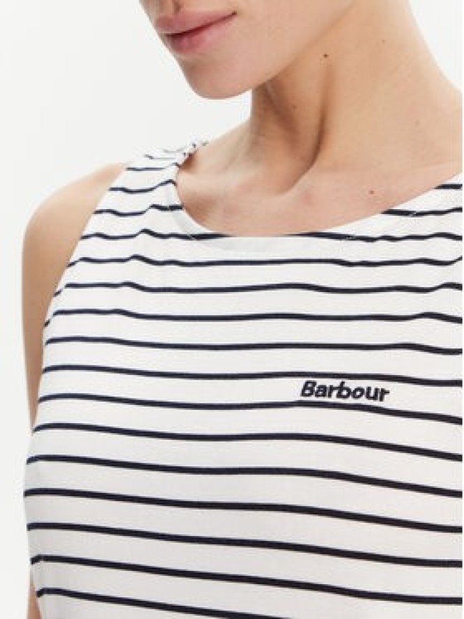 Barbour Sukienka codzienna Dalmore LDR0913WH11 Biały Regular Fit