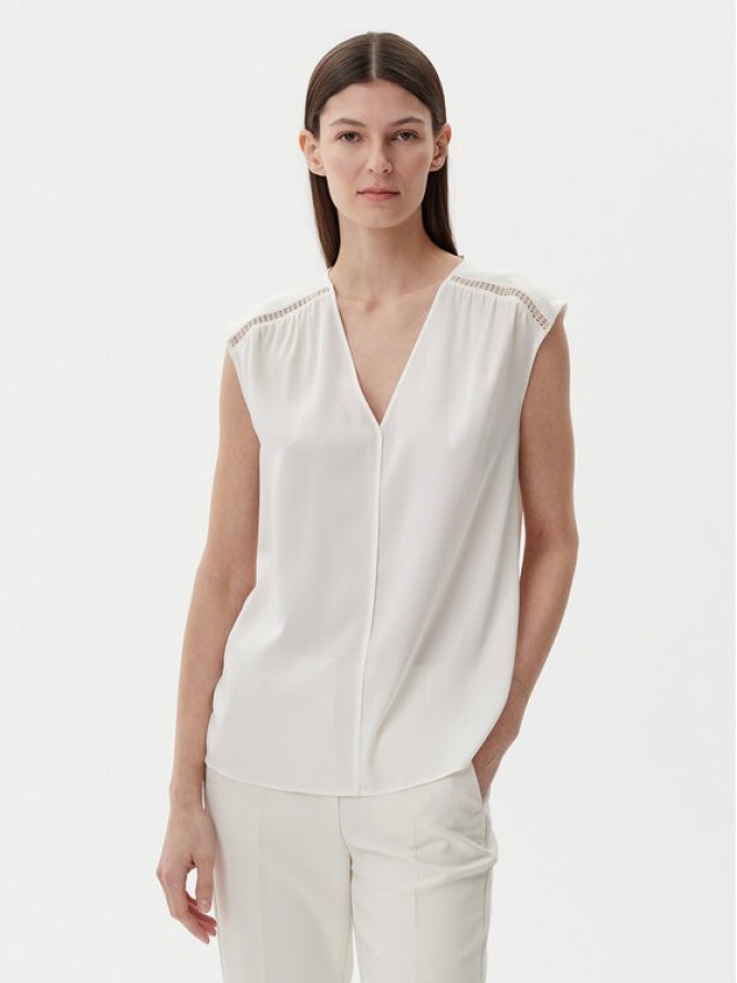 BOSS Bluzka Binadi 50540616 Biały Relaxed Fit