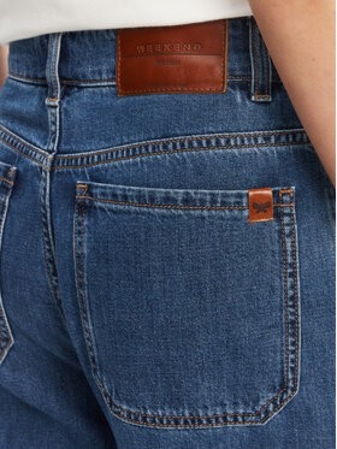 Weekend Max Mara Jeansy Vega 2525186061 Granatowy Wide Leg