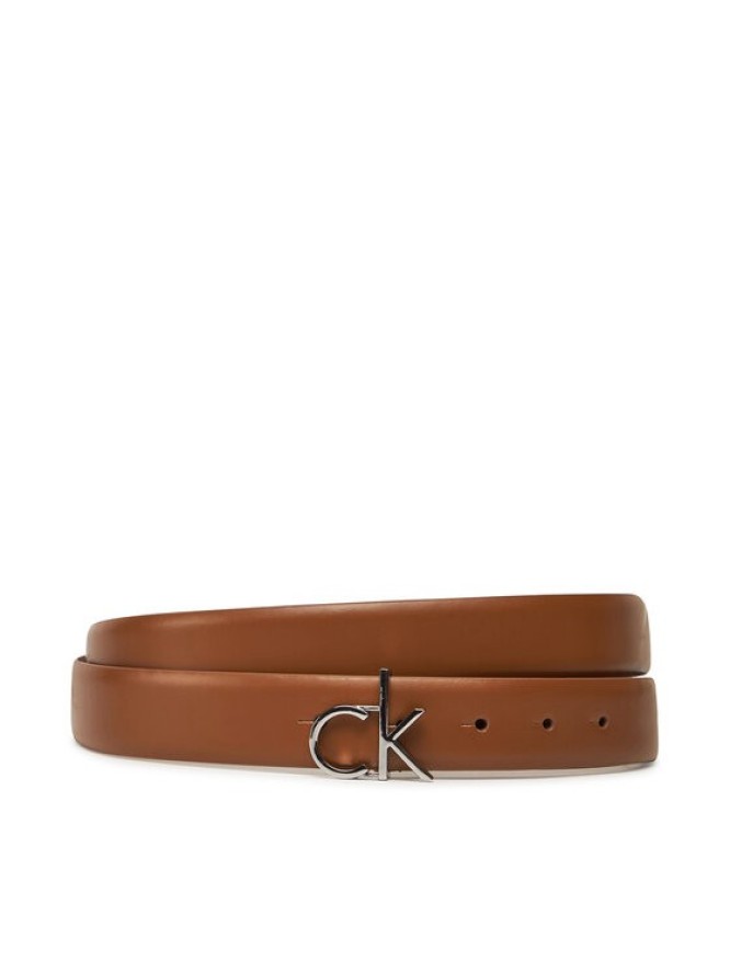 Calvin Klein Pasek Damski Ck Buckle Belt 3.0_Smooth K60K613156 Brązowy
