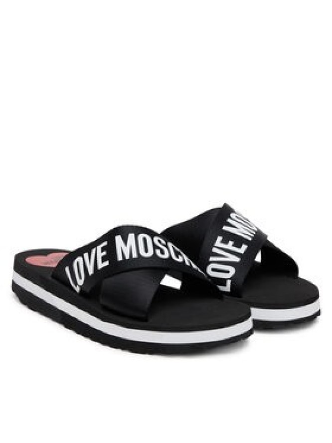 LOVE MOSCHINO Klapki JA28324G0MIX3000 Czarny