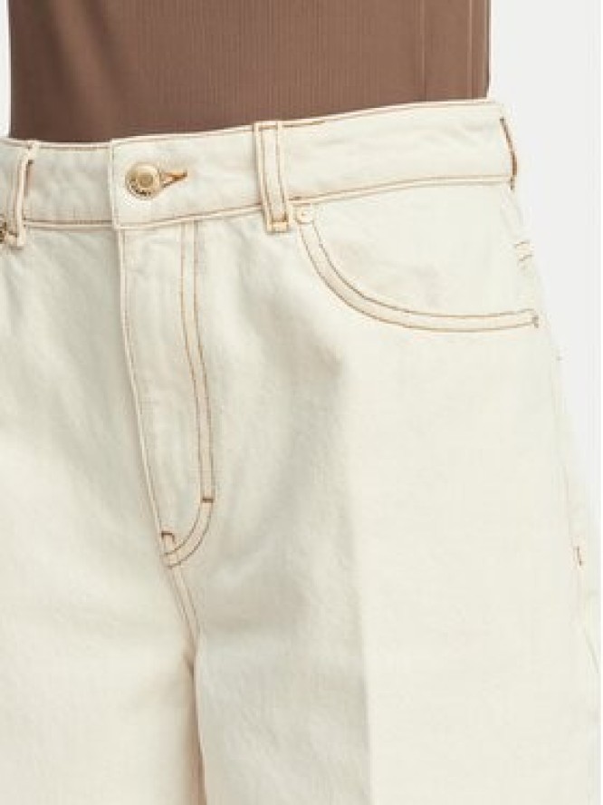 HUGO Jeansy Gimine_5 50561201 Écru Barrel Fit