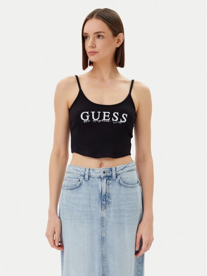 Guess Top V5GP16 K8RT2 Czarny Regular Fit