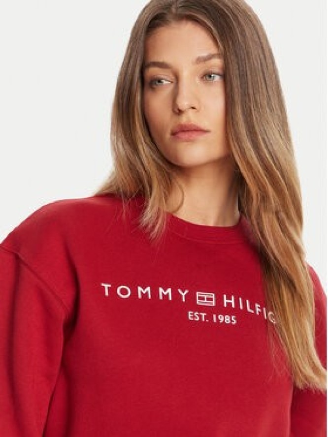 Tommy Hilfiger Bluza WW0WW39791 Czerwony Relaxed Fit