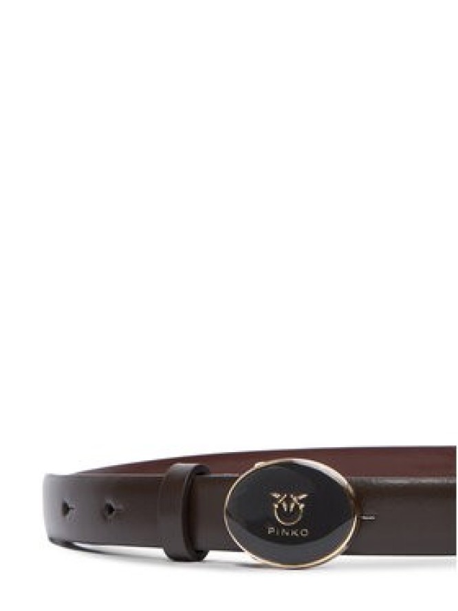 PINKO Pasek Damski Round Enamel H2 Belt 20252 PLT01 105466.A2QL Brązowy