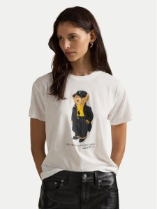 Polo Ralph Lauren T-Shirt 211A87615002 Biały Regular Fit