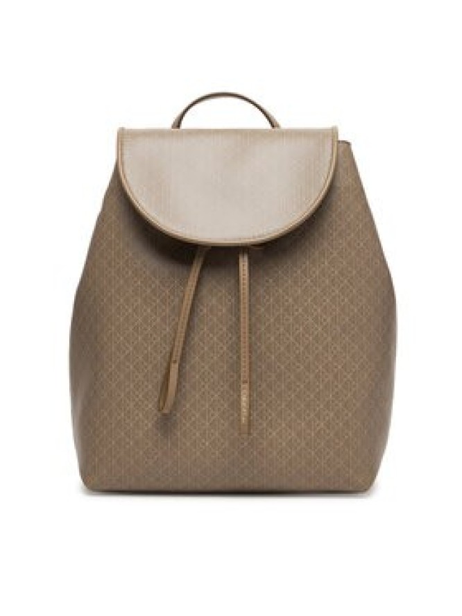 Calvin Klein Plecak Emblem Aop Flap Backpack LV04F3271G Beżowy