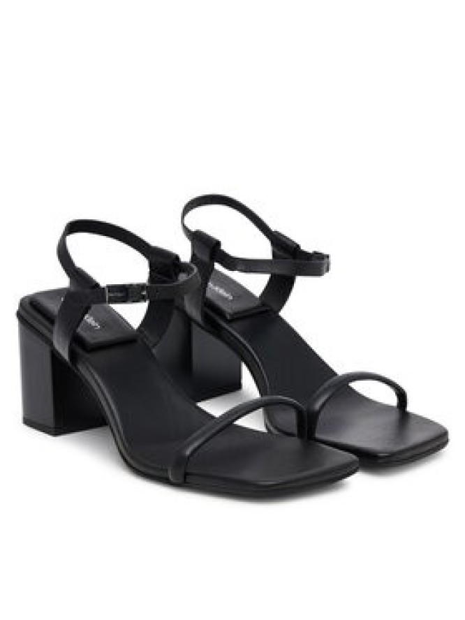Calvin Klein Sandały Block Heel Sandal 75 Lth HW0HW02650 Czarny